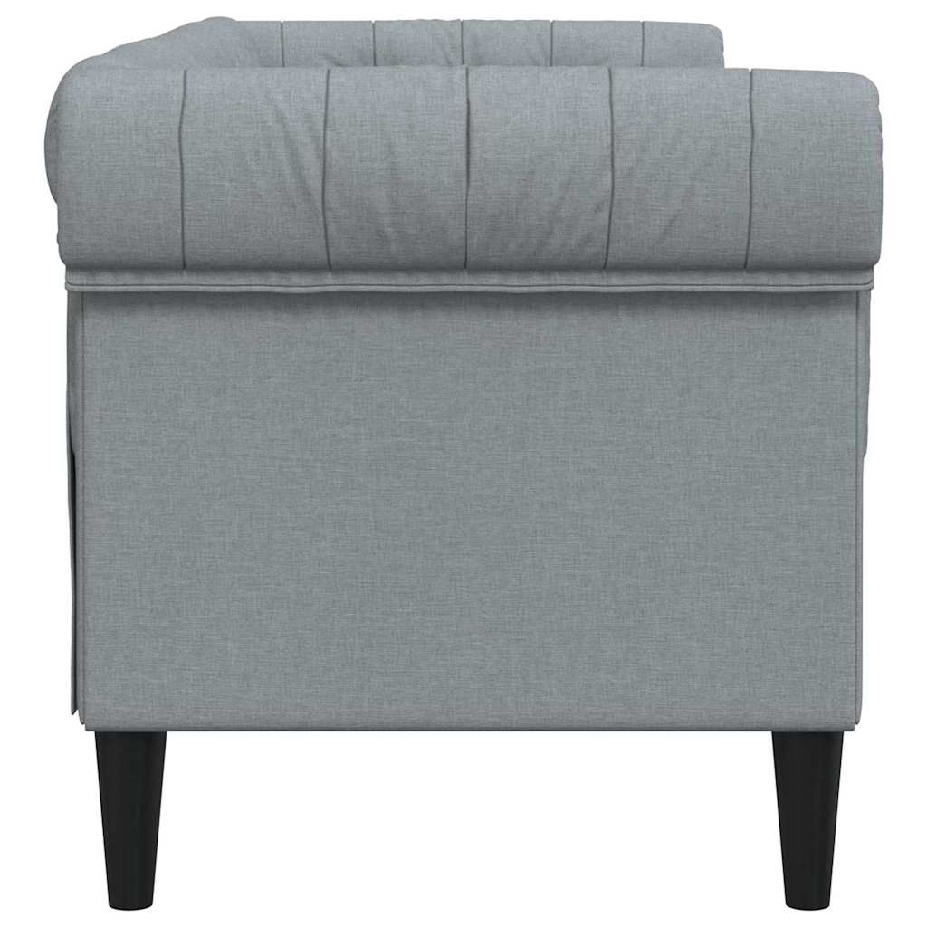 Chesterfield Sofa Light grey 182.5 x 74.5 x 74.5 cm Fabric